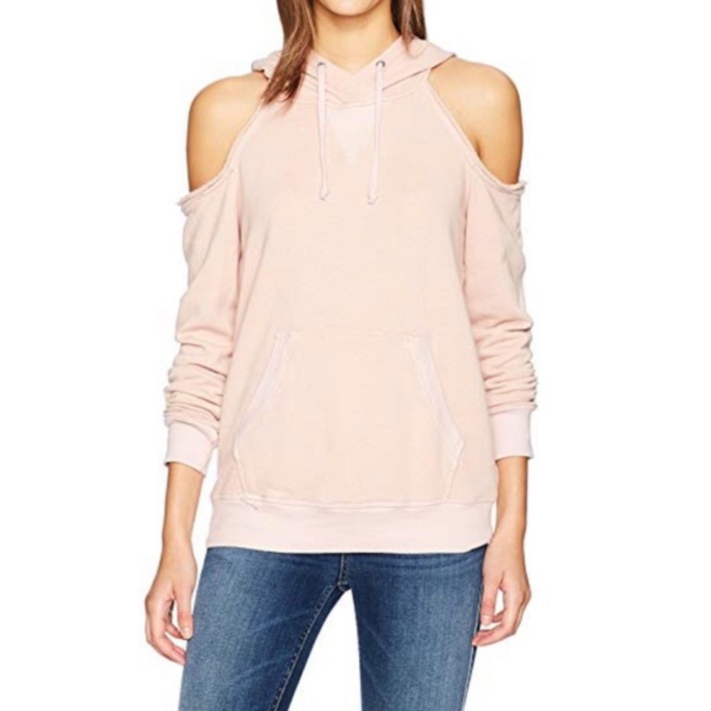 Splendid Off-the-Shoulder Pink Sweatshirt